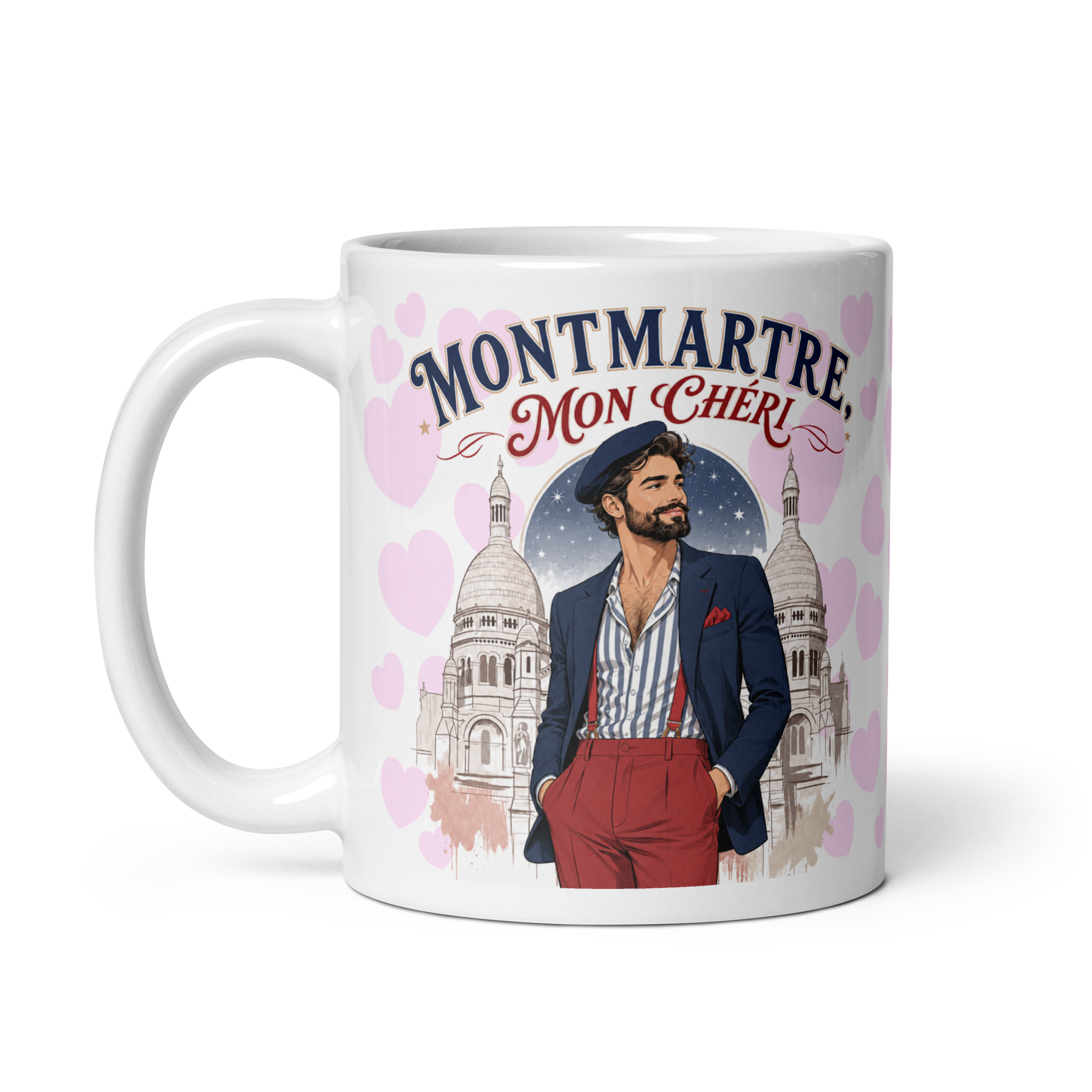 Mug Montmartre Mon Chéri avec anse à gauche et Sacré-Cœur